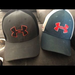 Two l/xl fitted under armour hats